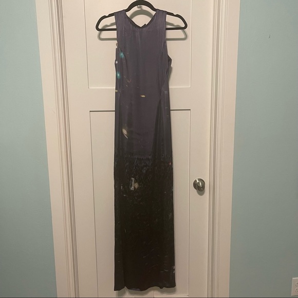 H&M Dresses & Skirts - NWT H&M size 2 gorgeous blue purple silk blend dress gown with draped back!